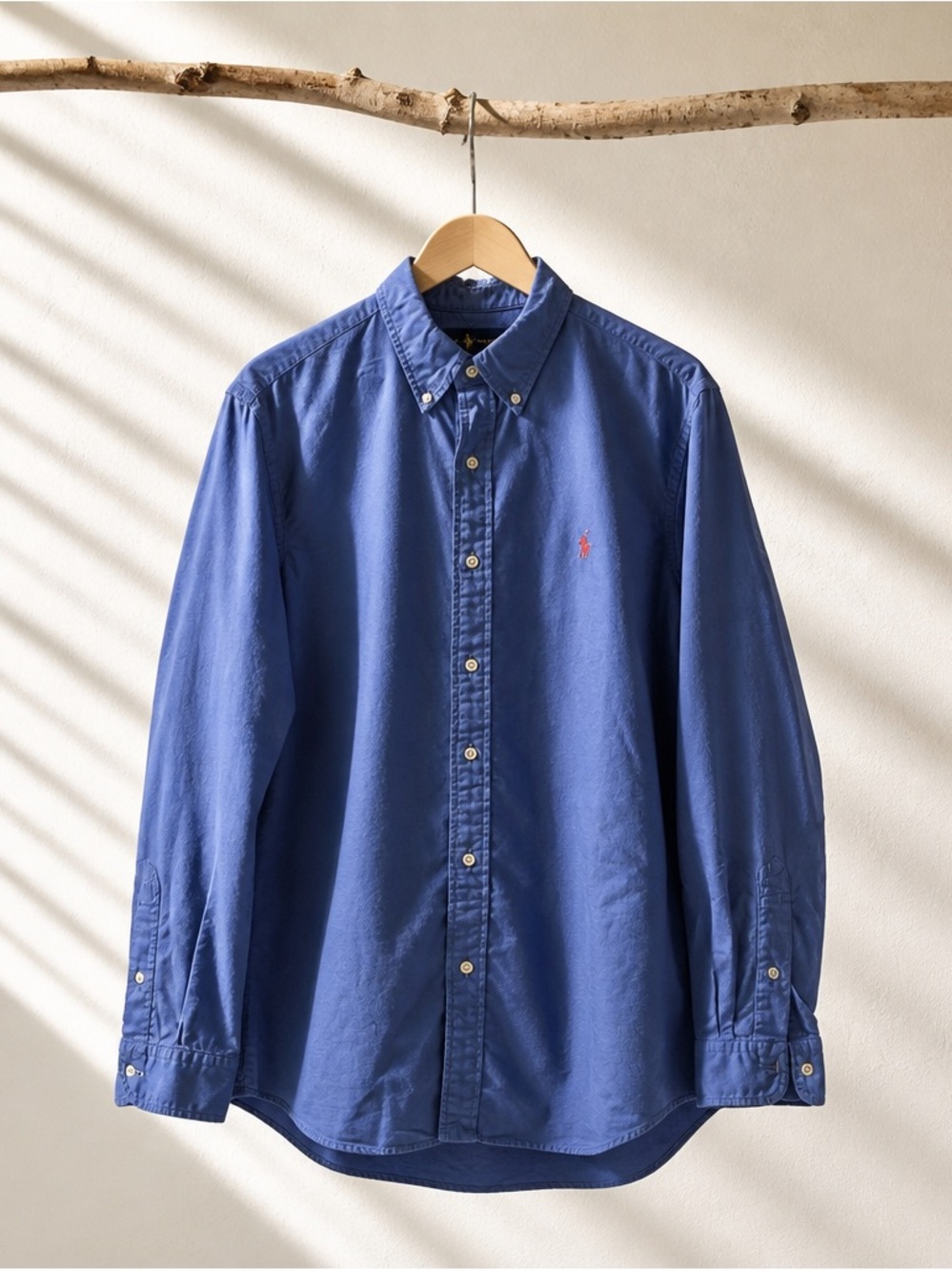 Ralph Lauren Classic Fit Blue Button-Down Cotton Shirt